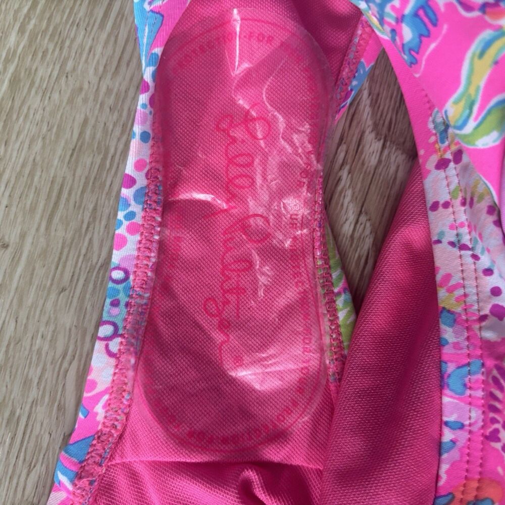 Lilly Pulitzer Flamenco One Piece Swimsuit Shell Me Something Good Size 14 - Picture 12 of 12